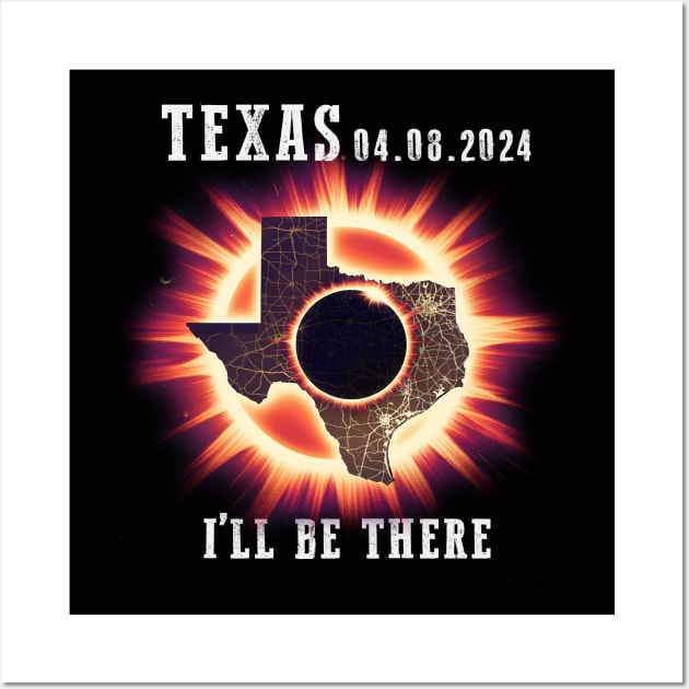 Total Solar Eclipse April 8th 2024 Texas Wall Art by inksplashcreations